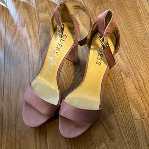 Pink heels used twice like new. One minor scratch